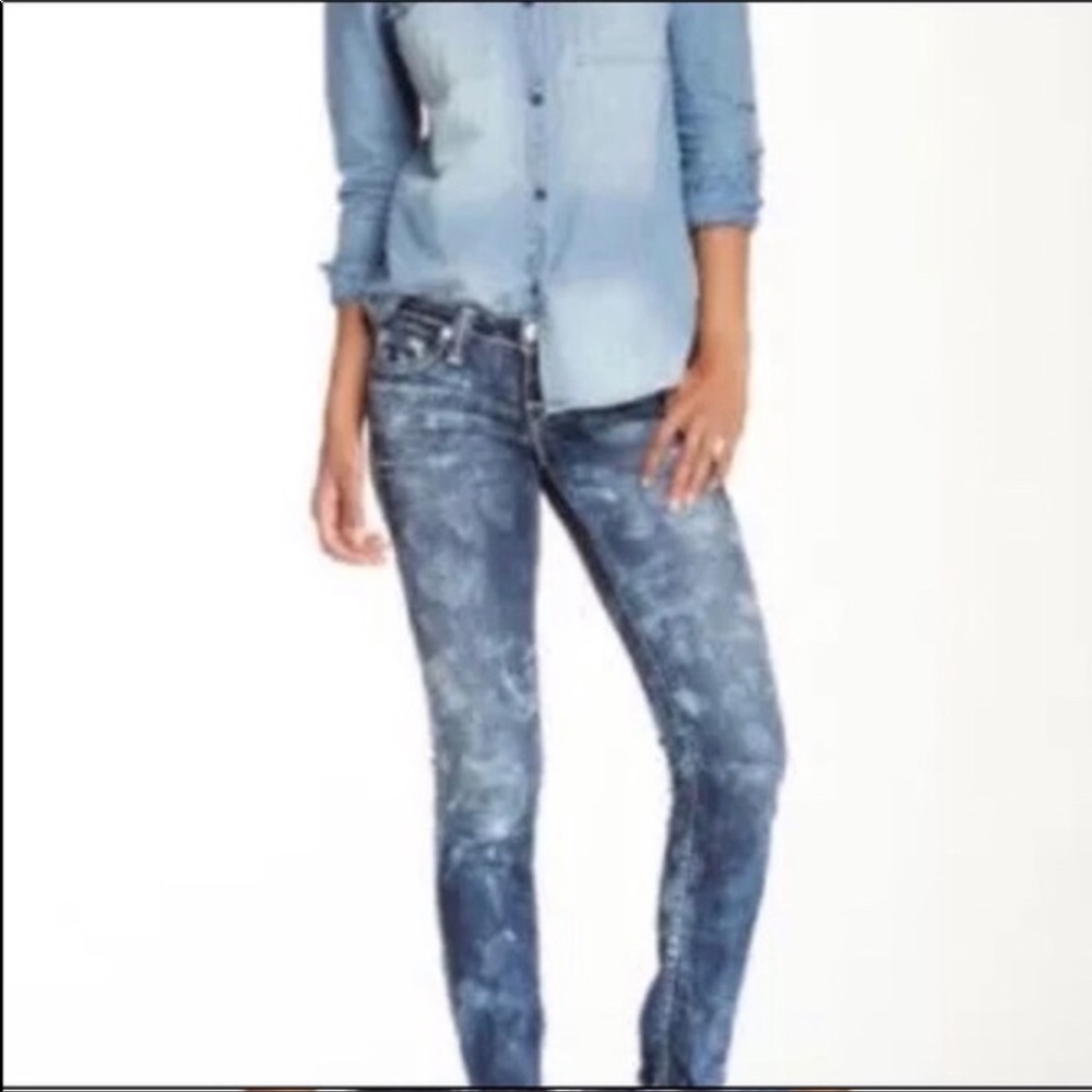 True Religion Mega T Bleach Splattered Skinny Jean